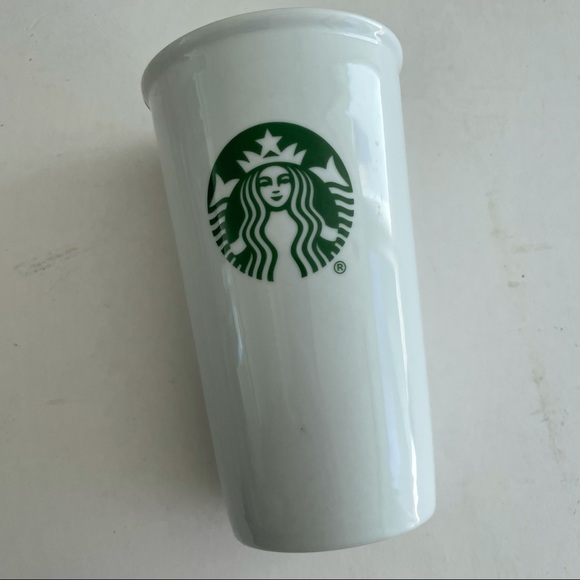 STARBUCKS Double Wall Ceramic Tumbler 10 oz White